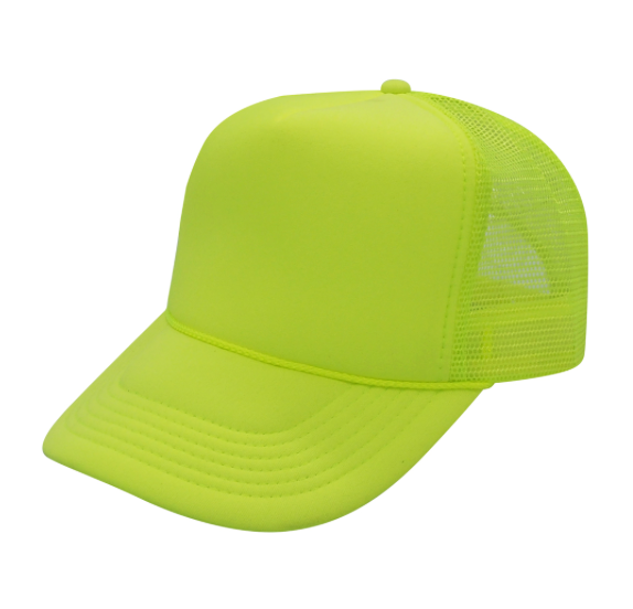 NEON Blank Vintage Style Trucker Hat