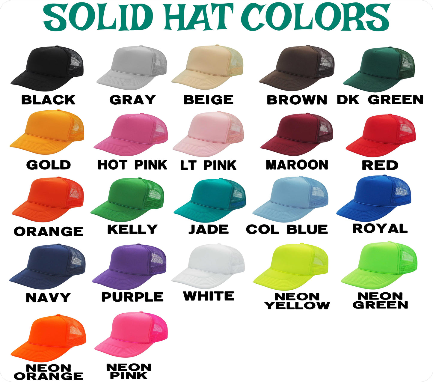 Custom Two Tone Trucker Hats