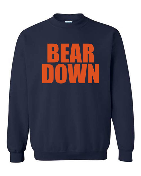 BEAR DOWN Custom Sweatshirt, Bears fans, Chicago Football fans, A must have this football season